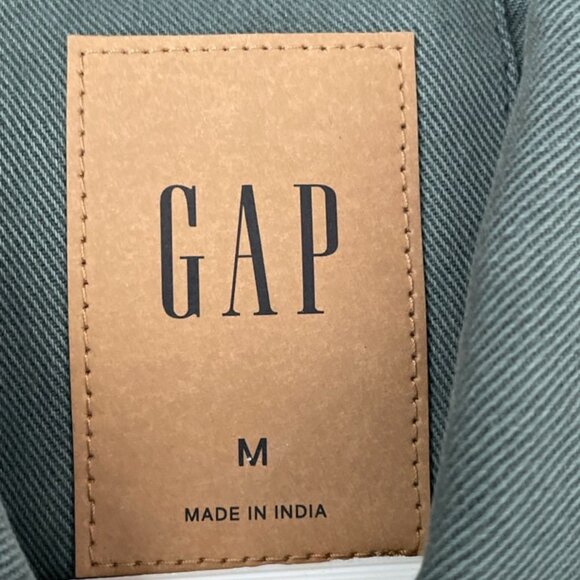 Gap Relaxed Utility Jacket Green Women's M 100% Cotton - Picture 5 of 6